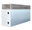 Aluminium mesh basket on storage locker