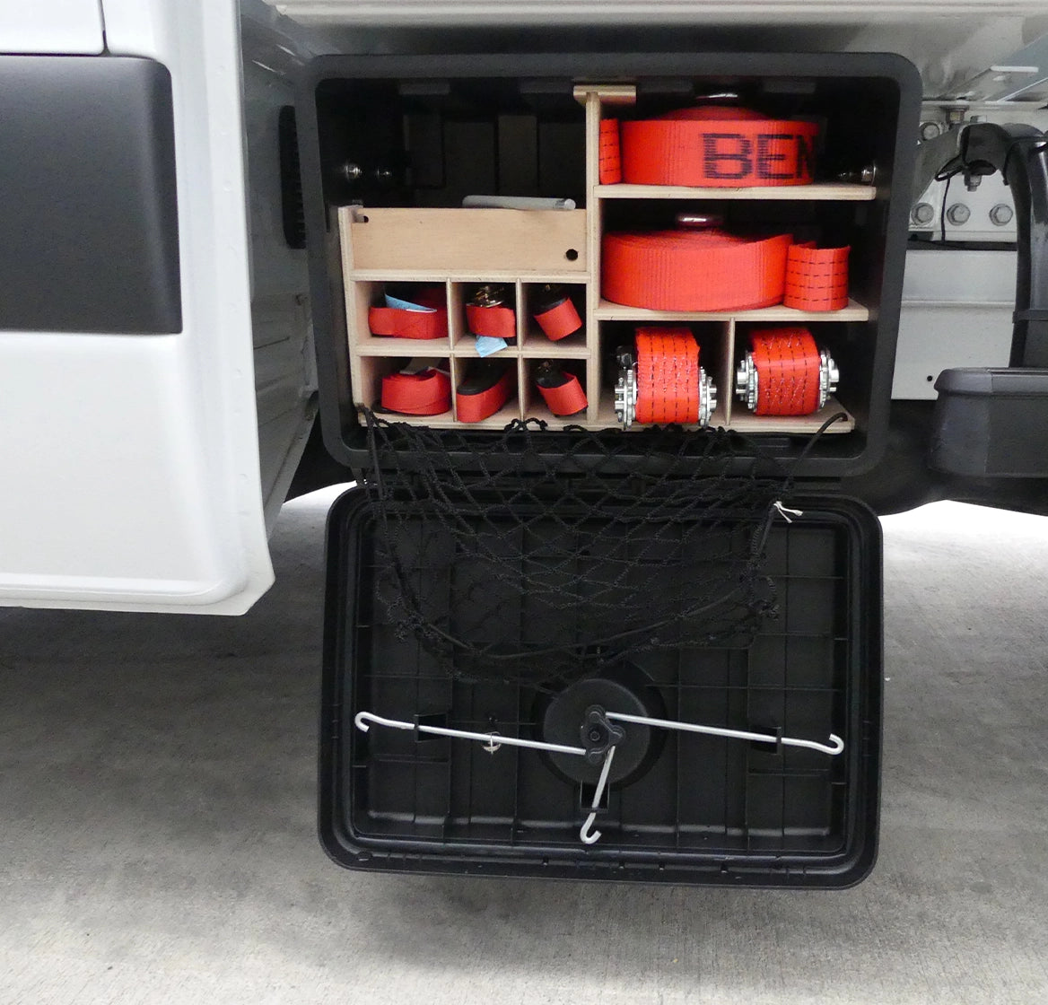 Caja de almacenaje de cinchas