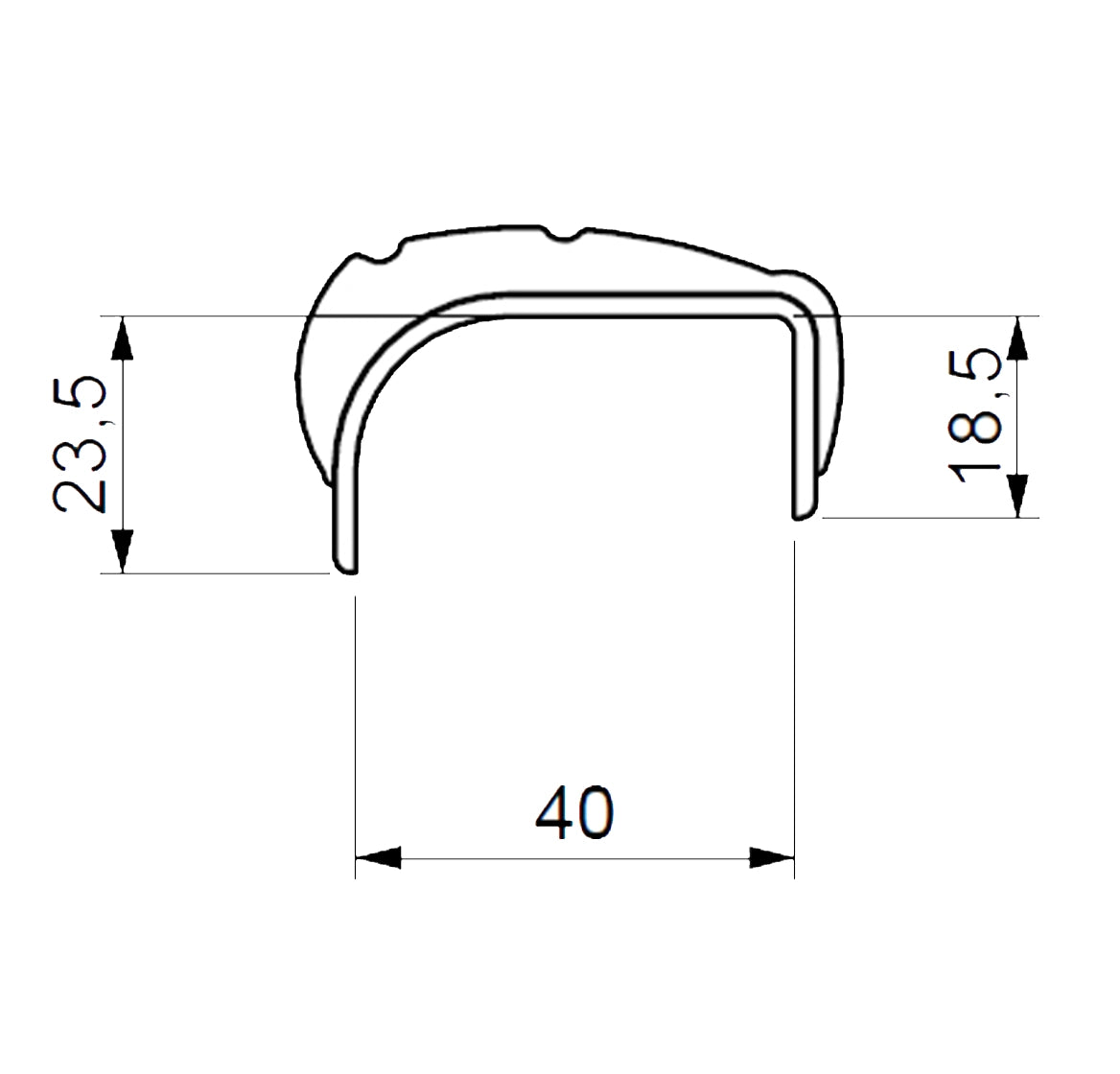 Protección de puerta trasera de aluminio