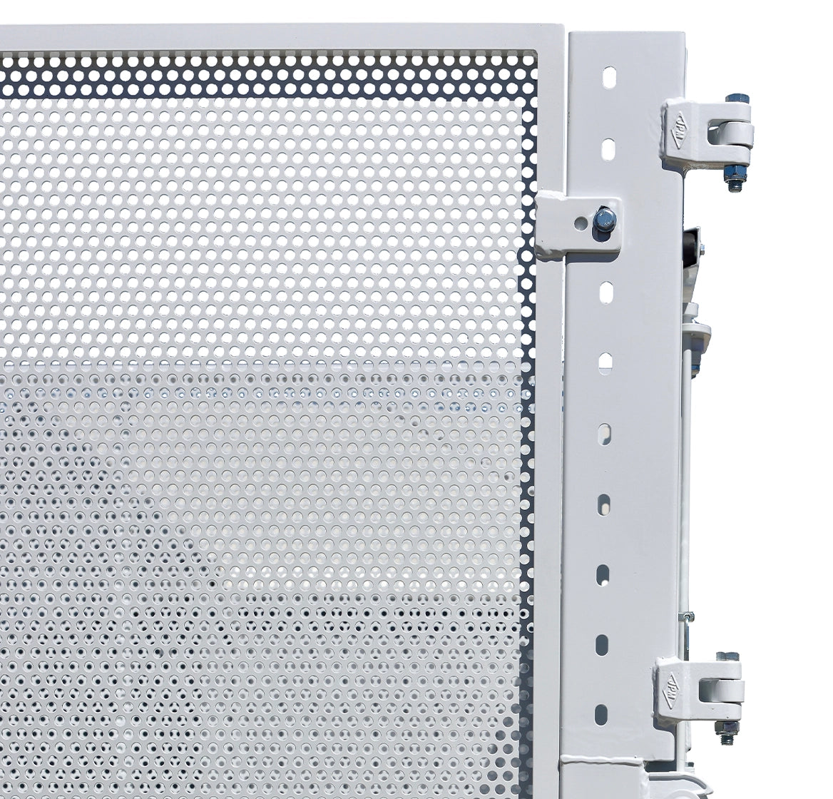Satz aus 2 seitlichen Aufsatzbordwänden aus perforiertem Aluminiumblech