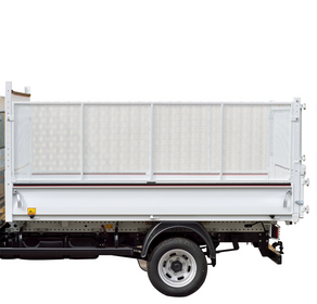 Satz aus 2 seitlichen Aufsatzbordwänden aus perforiertem Aluminiumblech