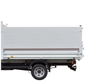 Satz aus 2 seitlichen Aufsatzbordwänden aus Aluminiumblech