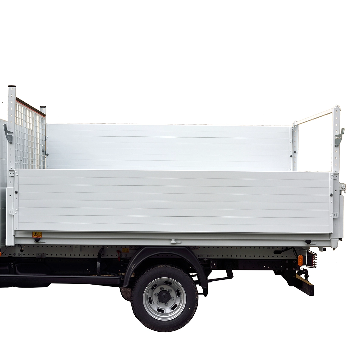 Satz aus 2 klappbaren seitlichen Aufsatzbordwänden aus Aluminiumblech