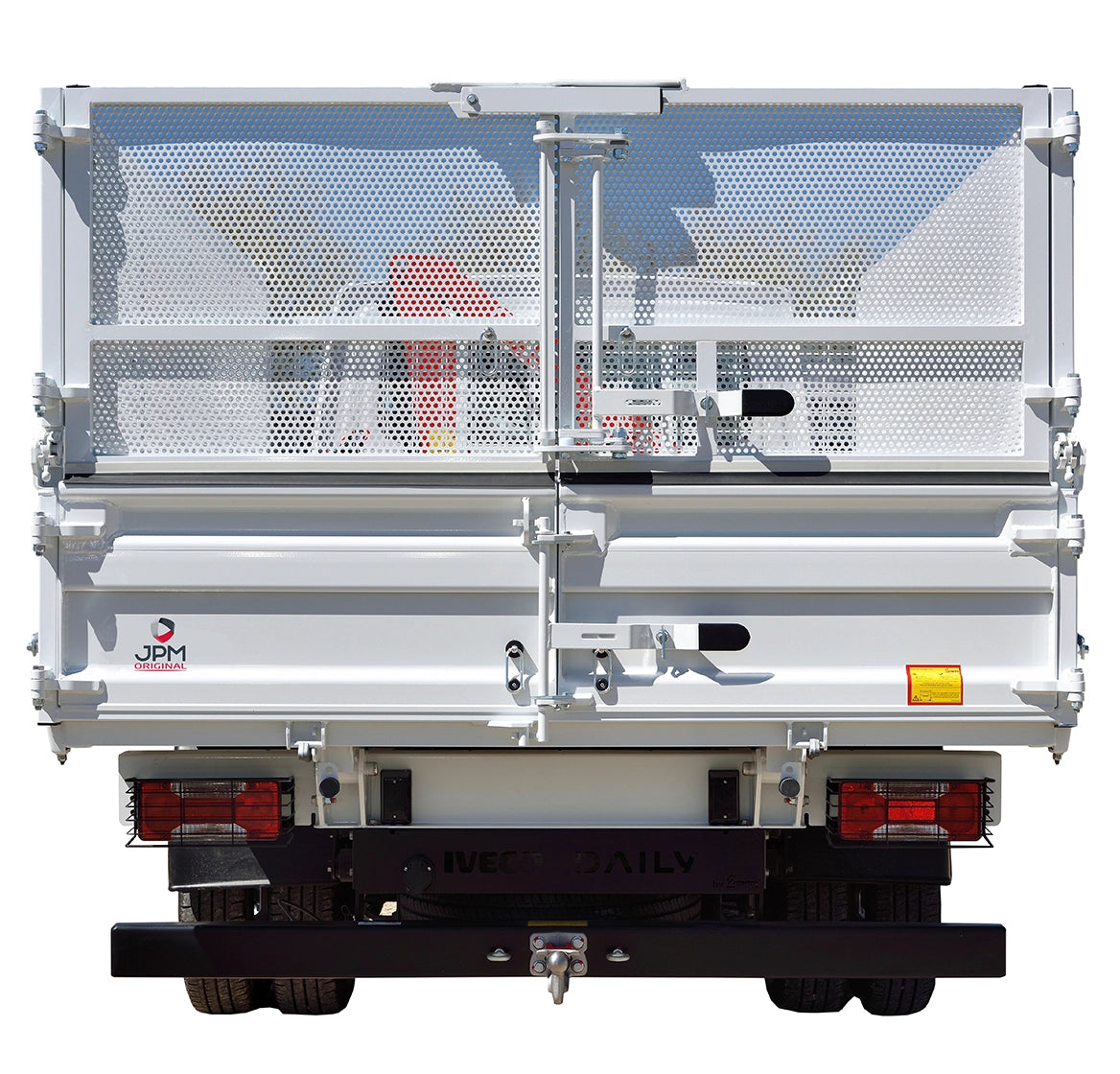 Heckaufsatzbordwand mit 2 Flügeln aus perforiertem Aluminiumblech