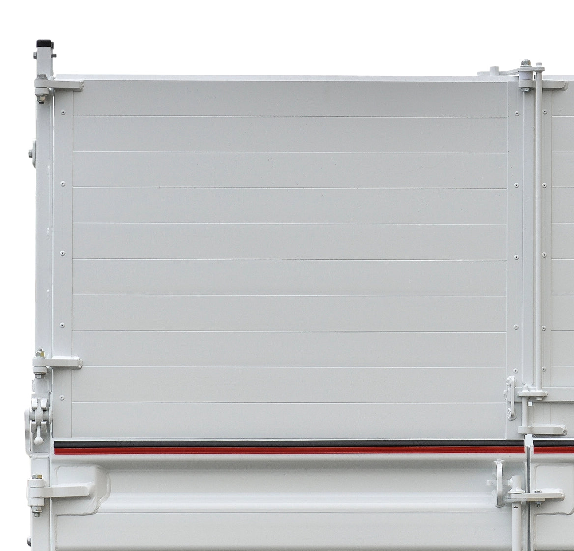 Heckaufsatzbordwand mit 2 Flügeln aus Aluminium-Vollblech